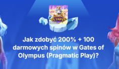 100 Free spins w Gates of Olympus z bonusem 200%