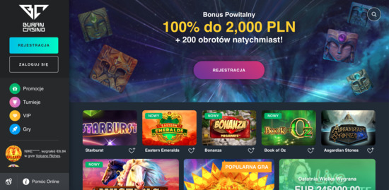 Free Spiny i promocje kasynowe w Buran Free Spiny i promocje kasynowe w Buran