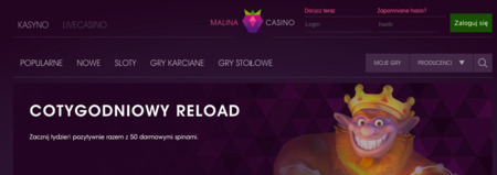 reload bonus z darmowymi spinami w Malina Casino reload bonus z darmowymi spinami w Malina Casino